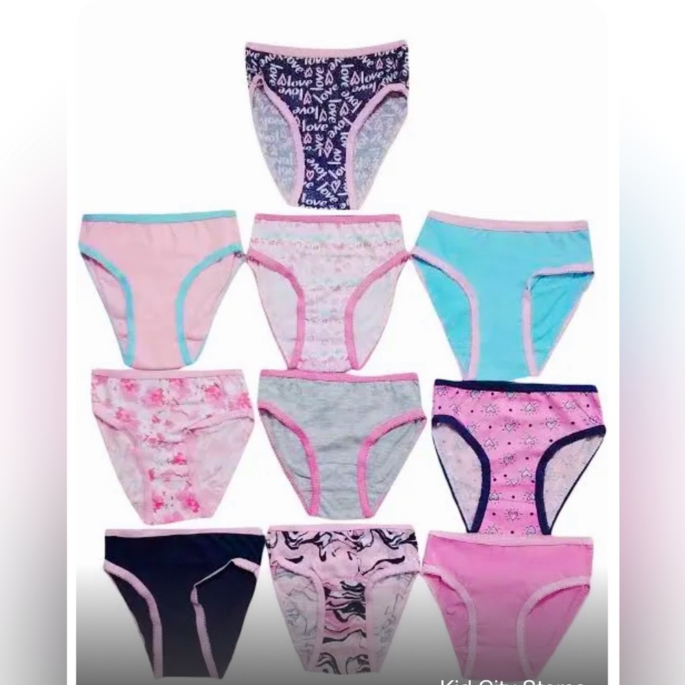 Girl’s sweet n sassy 10 pack underwear size 7-8 L.  NWT